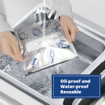 Eco Friendly Reusable Aluminium Foil Zip Lock Bag Frozen Meat Chicken Storage Packaging Fresh Keeping Bags for Frozen Food - Image 12